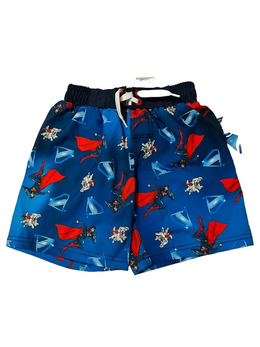 DC Superman Krypto Swim Trunks Board Shorts Boys Sz 4/5 NWT